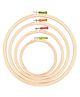 Asian Hobby Crafts 4 Pieces Wooden Embroidery Hoop Ring Size - 6, 8, 10, 12 Inch