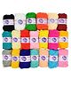 Asian Hobby Crafts Wool Yarn for Knitting - Multicolor (22 Roll Combo)