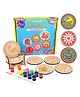 Asian Hobby Crafts DIY Ethnic Coaster Painting Kit With MDF Coaster & Color Sets - Multicolor