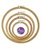 Asian Hobby Crafts 4 Pieces Wooden Embroidery Iron Hoop Ring - Size - 6, 8, 10, 12 Inch