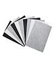 Asian Hobby Crafts A4 Felt Sheet, Black-Grey-White, Pack of 10