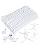 Asian Hobby Crafts Pipe Cleaners - White, 100 Pieces