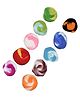 Asian Hobby Crafts Flower Making Dual Color Stocking Cloth- Multicolor, Set of 10