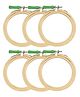 Asian Hobby Crafts Wooden Embroidery Hoop Ring Frame - Set of 6 (Size -5 Inch)