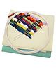 Asian Hobby Crafts Embroidery Kit with for Beginners,Cross Stitch Embroidery  Complete DIY Kit with Materials and Tutorial Pages (Color-Teal, Cream)