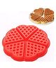 Asian Hobby Crafts Heart-Shaped Silicone Waffle Mould - Red (Size : 6.5x0.6-inch)