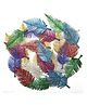 Asian Hobby Crafts Glitter Leaves - Pack of 15|Size : 5 Inch Approx