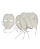 Asian Hobby Crafts Plain White Plastic Party Masks - Set of 5 Pcs