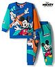 Babyhug Disney Terry Knit Full Sleeves Co-ords Sweatshirt & Lounge Pant Set with Mickey & Friends Graphic - Multicolor
