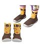Bembika Giraffe Face Designed Applique Detailed Socks Shoe - Brown