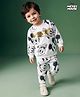 Babyoye Disney Terry Knit Full Sleeves Sweatshirt & Track Pant Set With Mickey Mouse Print - White