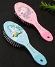 Stol'n Set of 2 Unicorn Printed Oval Shaped  Hair Brushes-Pink, Skyblue