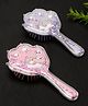 Stol'n Set of 2 Unicorn Theme With Star Glittery Hair Brushes-Pink, Purple
