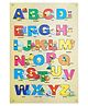 Hop N Play Wooden Big ABC Identification Puzzle with Knob and Illustration- Big Tray - Multicolour