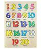 Hop N Play Wooden Numbers Identification Puzzle with Knob- Big Tray- Multicolour