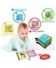 Fabrify Soft Sensory Cloth Books for Babies, Crinkle Sound & Washable, Early Learning Themes Animals,Fruits,Numbers,Non-Toxic & Educator  Recommended,Gift for Babies 6+ Months (Pack OF 4)