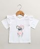 Sweetlime by A.S Cotton Woven Half Sleeves Baby Koala Printed Tee - White