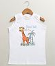 Sweetlime by A.S Cotton Woven Sleeveless Stand Tall Little One Text Printed Tee - White