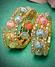 Stol'n Set Of 2 Stones & Beads Embellished Bracelets - Golden