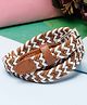 Stol'n Chevron Designed Braided Stretchable Belt - Brown