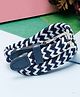 Stol'n Chevron Designed Braided Stretchable Belt - Blue