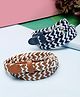 Stol'n Set Of 2 Chevron Designed Stretchable Belts - Brown & Blue