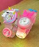 Stol'n Set Of 2 Unicorn & Butterfly LED Analogue  Watches - Pink
