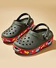 Toothless Space Theme Designed Perforated Slingback Clogs - Olive Green