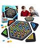 Sanjary Chain Triangle Chess Game, Rubber Band Chain Triangle Chess, Chain Triangle Chess, Chain Chess Desktop Puzzle Interactive Game for Kids Adult Family Party color may vary