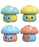 AKN TOYS Press & Go Mushroom Crawling Toys for Kids Press and Go Mushroom Vehicle Toy Baby and Toddlers Bath Toys- PACK OF 4 - ( COLOR MAY VARY )