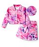 OLLINGTON ST. Woven Full Sleeves Floral Printed Top & Skirt Co-Ord Set - Pink