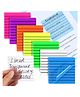 KolorFish 350 Sheets Transparent Sticky Notes with Lines, 7 Pads Lined Translucent Sticky Notes 3x3 Inch Clear for Aesthetic School Office Supplies