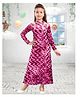 Lei-Chie Velvet Woven Cold Shoulder Tie Dye Dress - Pink