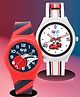 Ji & Ja Set Of 2 Basketball & Car Designed Analogue Watches - White & Red