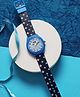 Ji & Ja Striped & Stars Designed Analogue Watch - Blue & Black