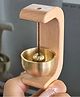 MUREN Vintage Wooden Door Bell  Handmade Manual Entry Bell with Brass Gong, Minimalist Door Hanging Chime-Pack of 1- Color may Vary