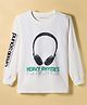 Doreme Single Jersey Knit Full Sleeves T-Shirt with Text Print - Off White