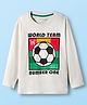 Doreme Single Jersey Knit Full Sleeves T-Shirt with Ball Print - White