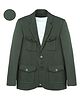 Charchit Cotton Blend Woven Full Sleeves Solid Blazer With Game Is On Text Printed Tee Set - Dark Green