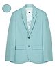 Charchit Cotton Blend Woven Full Sleeves Solid Blazer With Stay Strong Text Printed Tee Set - Sea Green