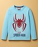 Pine Kids Marvel Single Jersey Knit Full Sleeves T-Shirt with Spider-Man Graphic - Light Blue