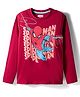 Pine Kids Marvel Single Jersey Knit Full Sleeves T-Shirt with Spider-Man Graphic - Red