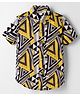Under Fourteen Only Half Sleeves Geometric Printed Shirt - Yellow