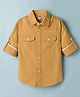 Under Fourteen Only Full Sleeves Solid Shirt - Orange
