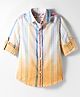 Under Fourteen Only Full Sleeves Striped Ombre Shirt - Orange