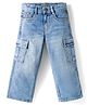 Under Fourteen Only Mild Washed Cargo Jeans - Blue
