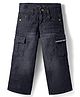 Under Fourteen Only Mild Washed Cargo Jeans - Black