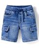 Under Fourteen Only Mild Washed Cargo Shorts - Blue
