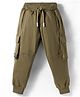 Under Fourteen Only Solid Cargo Style Joggers - Olive