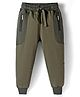 Under Fourteen Only Colour Blocked Joggers - Olive Green